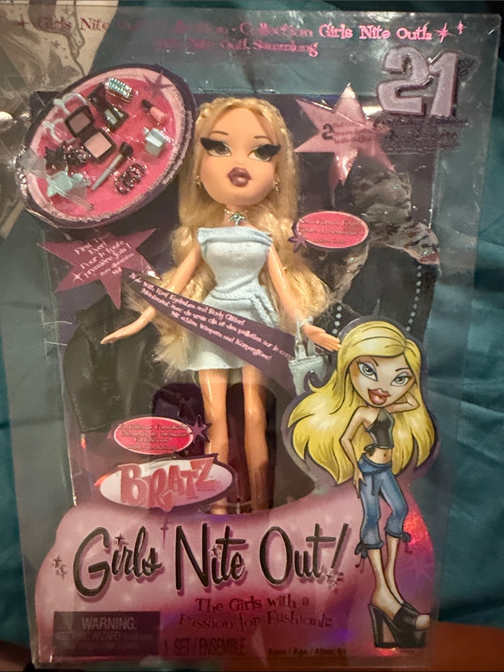 Bratz Girls Nite Out Blonde Fashion Doll in Light Blue Dress